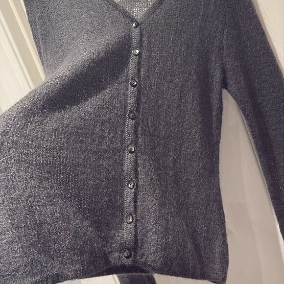 J. Jill kid mohair wool blend cardigan. - Picture 3 of 11
